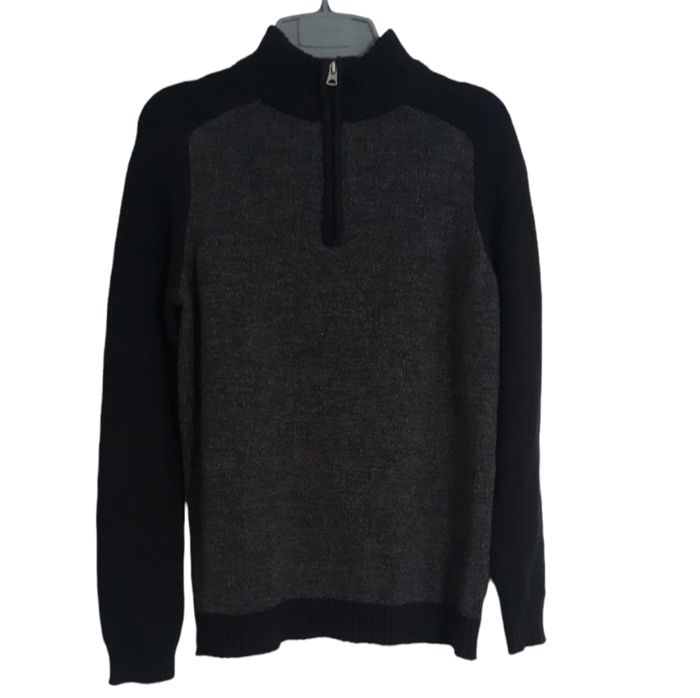 Silverlake Large Black Grey Quarter Zip Pullover